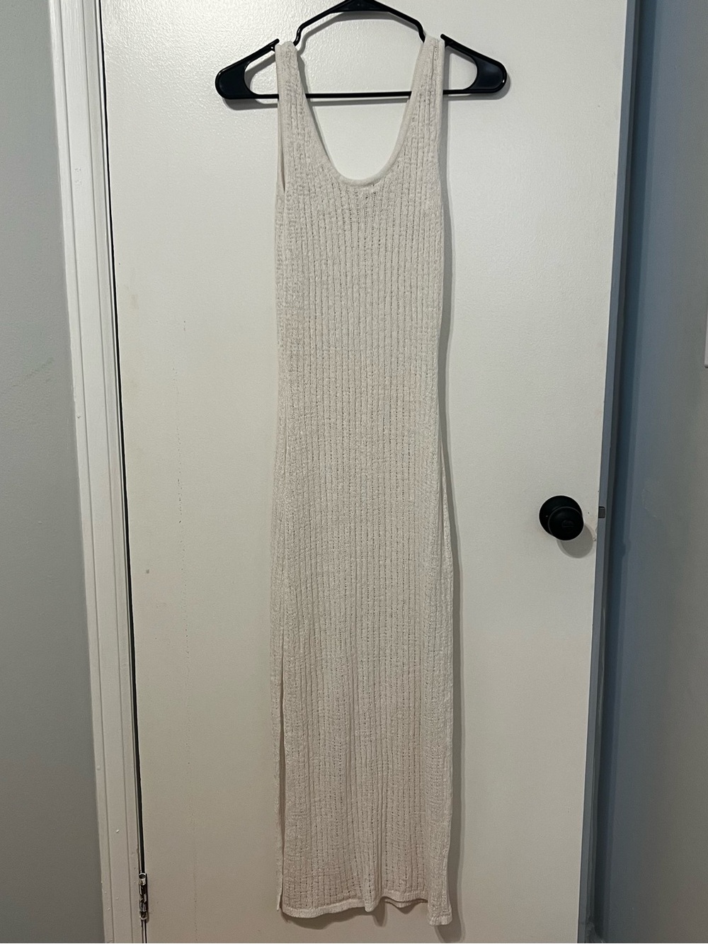 Shade & Shore Cream knit cover up dress